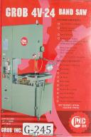 Grob-Grob Brothers NS-18, 10Speed, Band Saw, Operations Manual-NS-18-02